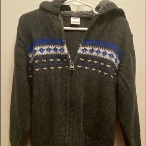 Gymboree, grey, zip up sweater, sz 4t